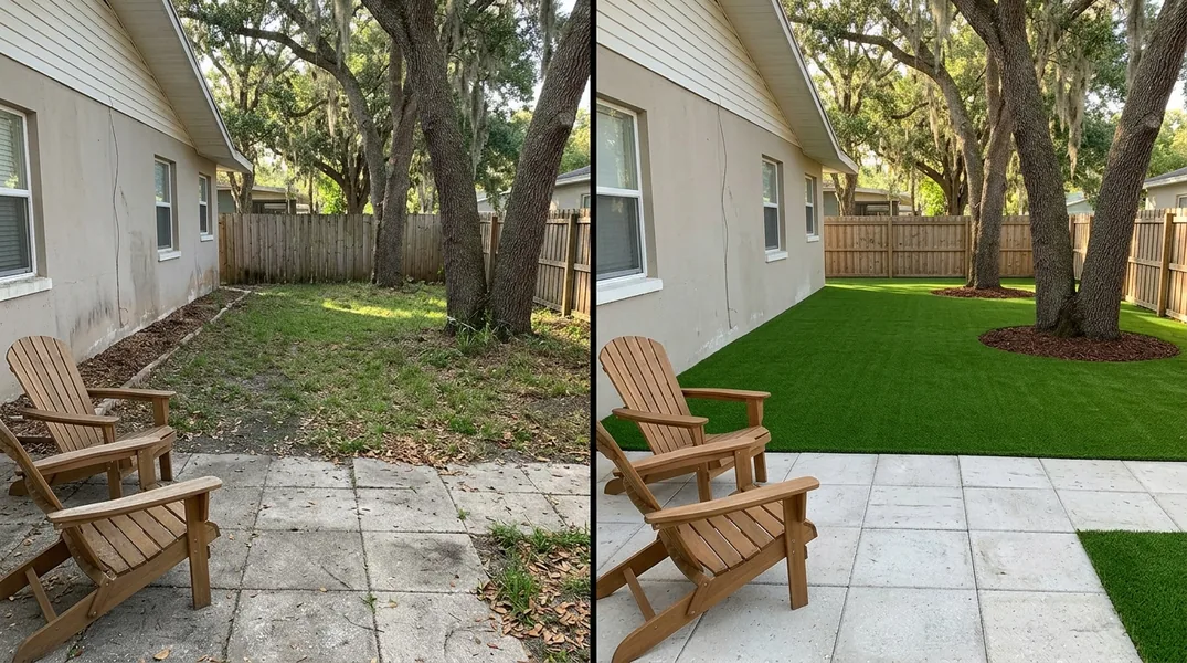 Result artificial grass installation in Lakeland - Lakeland Turf Installation