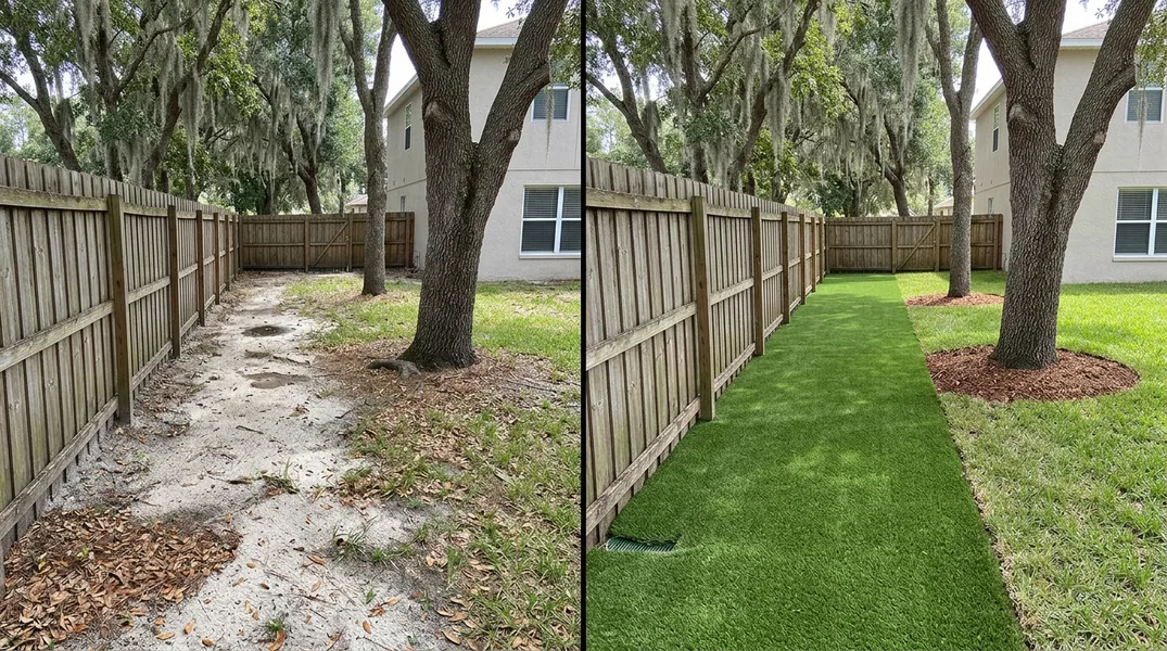 Result artificial grass installation in Lakeland - Lakeland Turf Installation