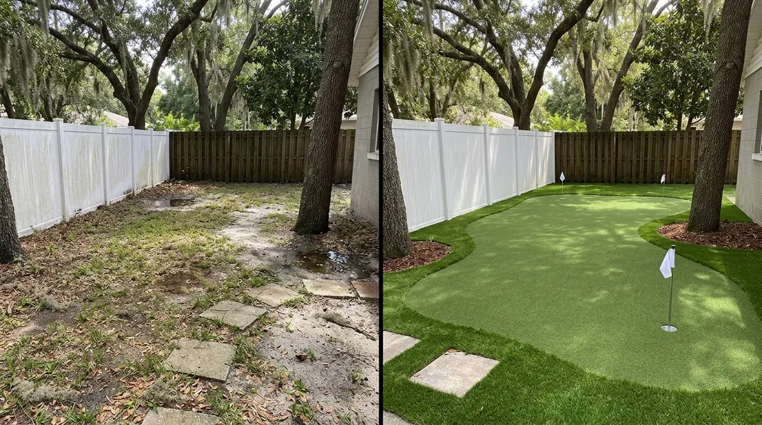 Result artificial grass installation in Lakeland - Lakeland Turf Installation