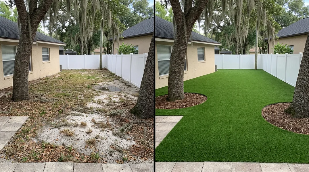 Result artificial grass installation in Lakeland - Lakeland Turf Installation
